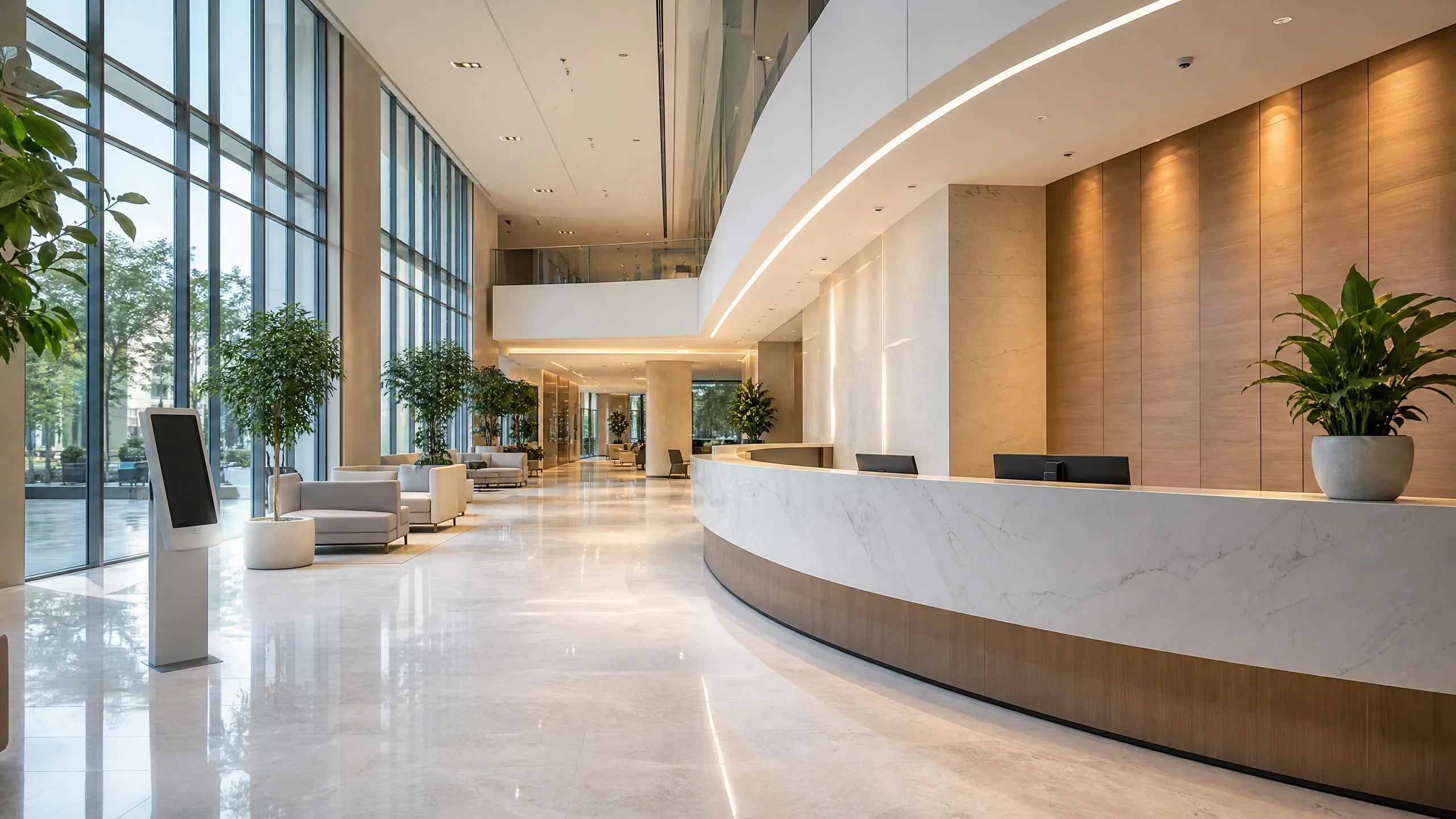 Main Hospital Lobby & Reception Desk